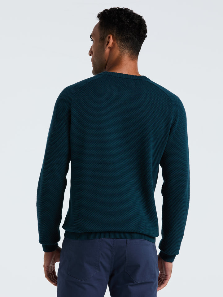 Cotton Bubble Stitch Sweater (Reflecting Pond) 