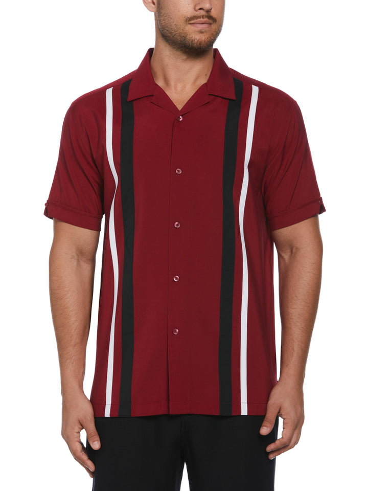 Camp Collar Retro Panel Shirt (Biking Red) 