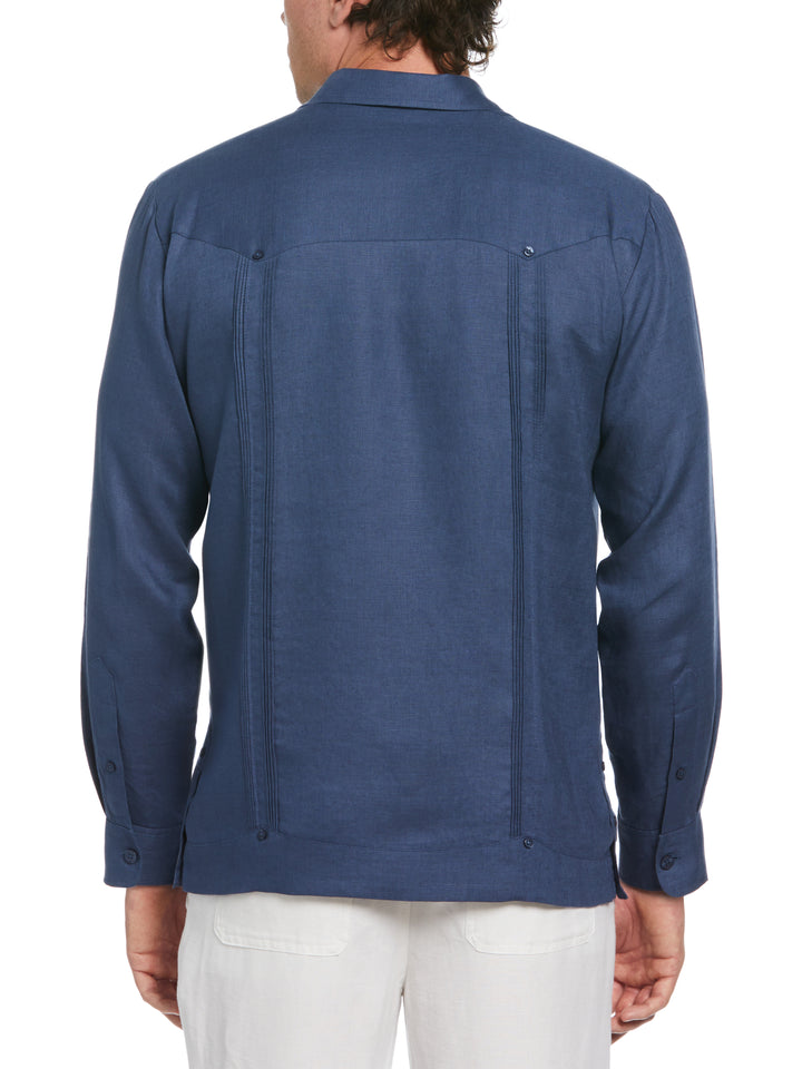 Linen Guayabera Shirt (Ensign Blue) 