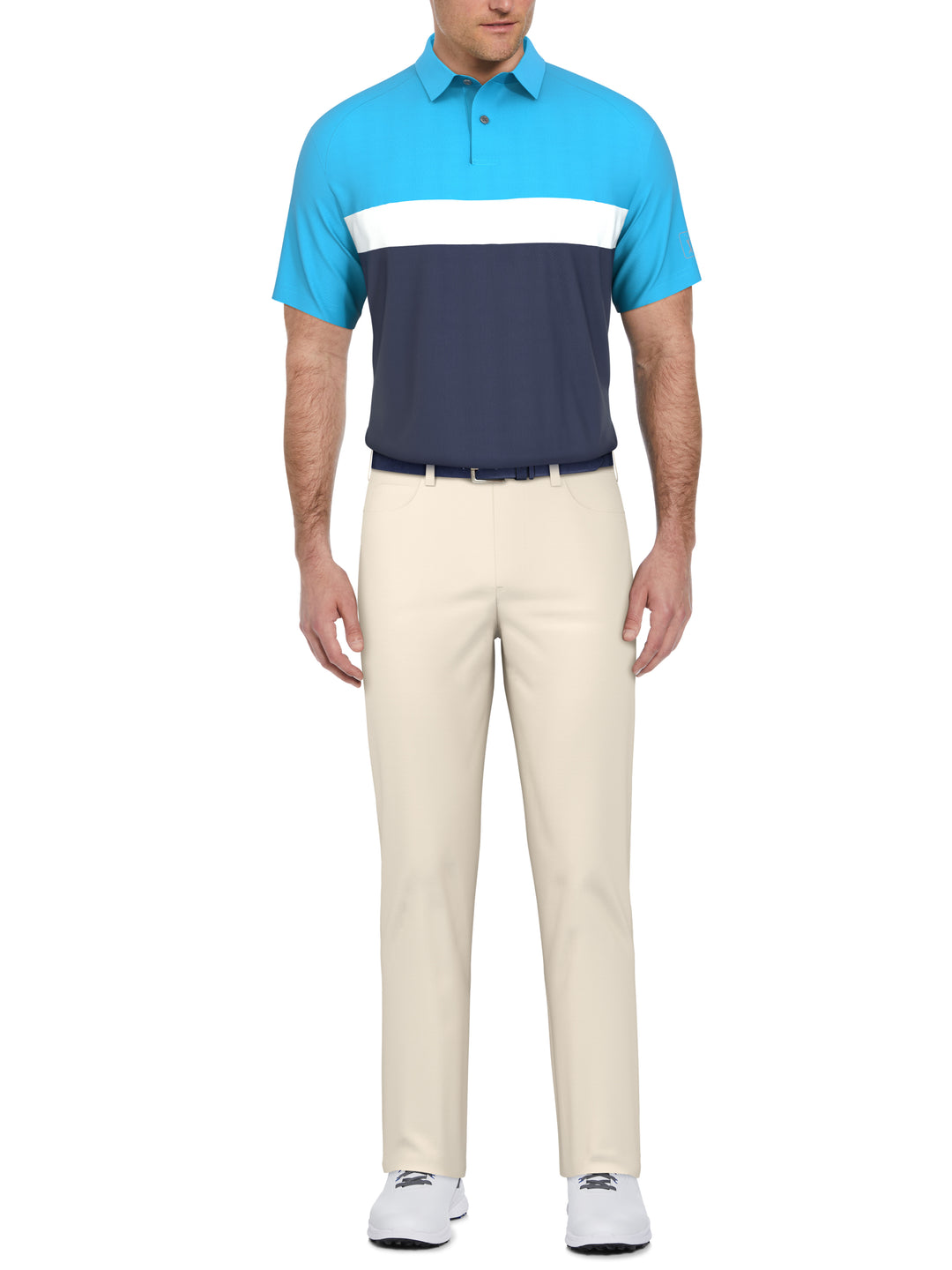 Textured Color Block Golf Polo (Spring Break) 