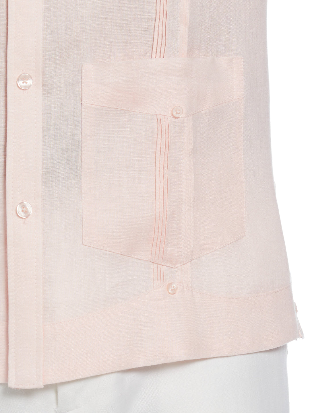 Linen Guayabera Shirt (Pink Dogwood) 