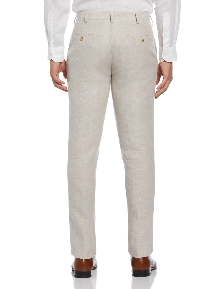 BIG & TALL DELAVE LINEN FLAT FRONT PANT (Natural Linen) 