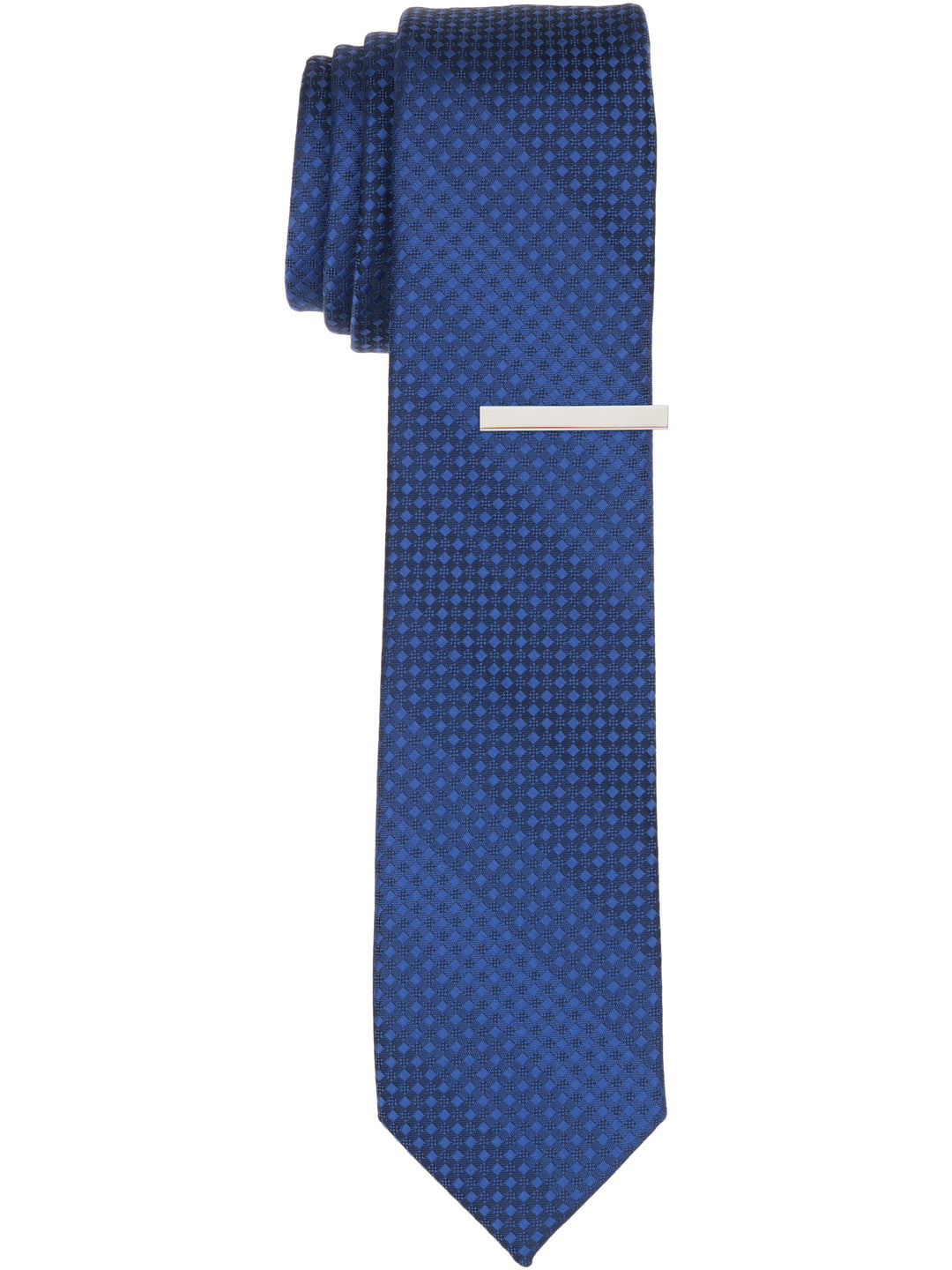 Slim Fit Solid Plain weave Necktie (Navy) 