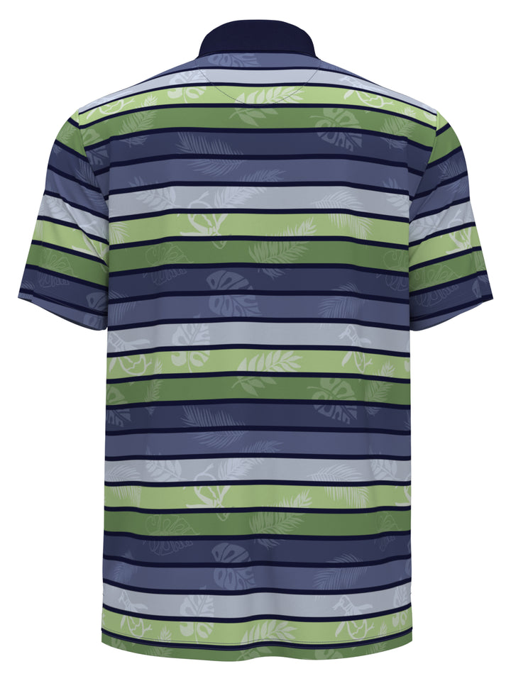 Original Resort Stripe Print Golf Polo (Astral Night) 