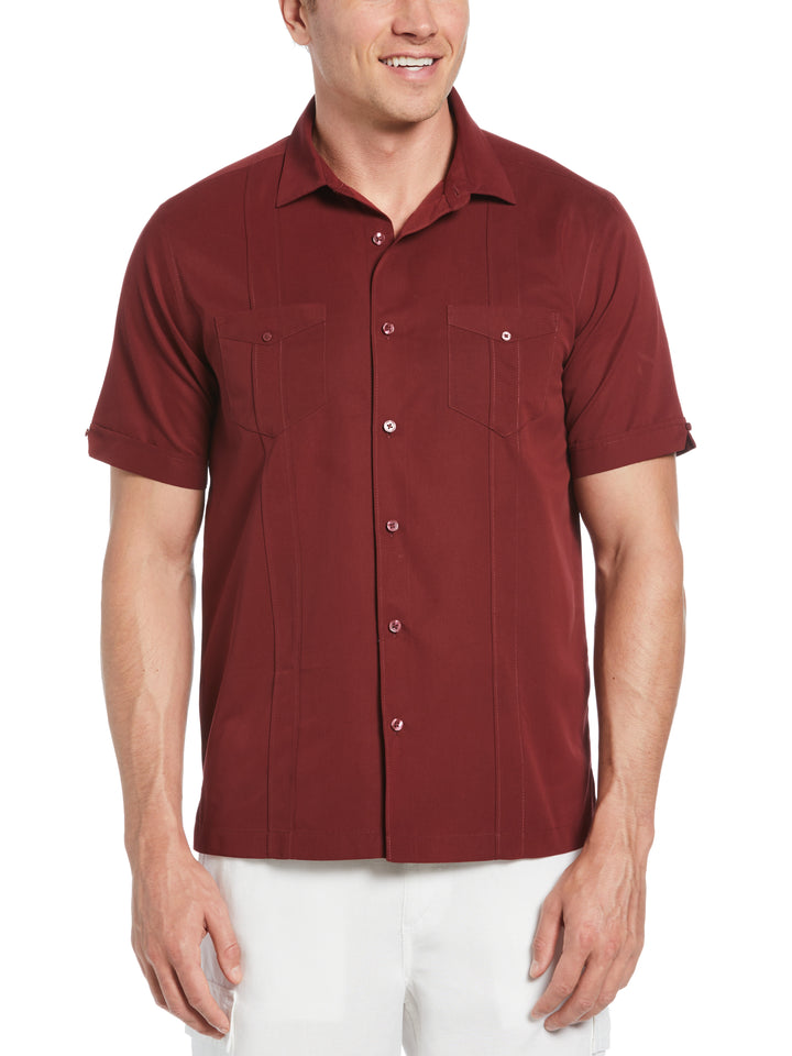 Two-Pocket Double Pintuck Shirt (Cabernet) 