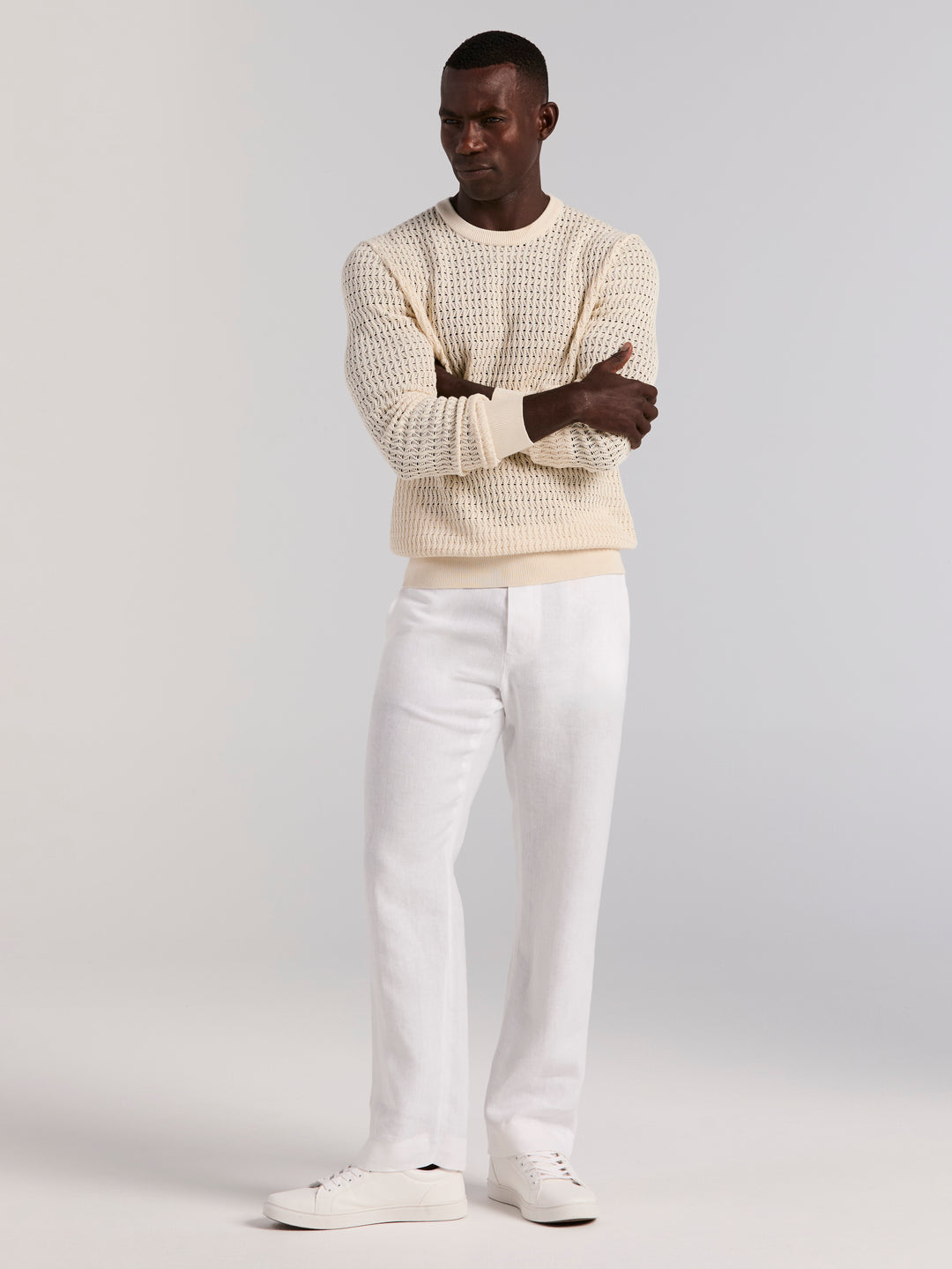 Cotton Crew Neck Sweater (Birch) 