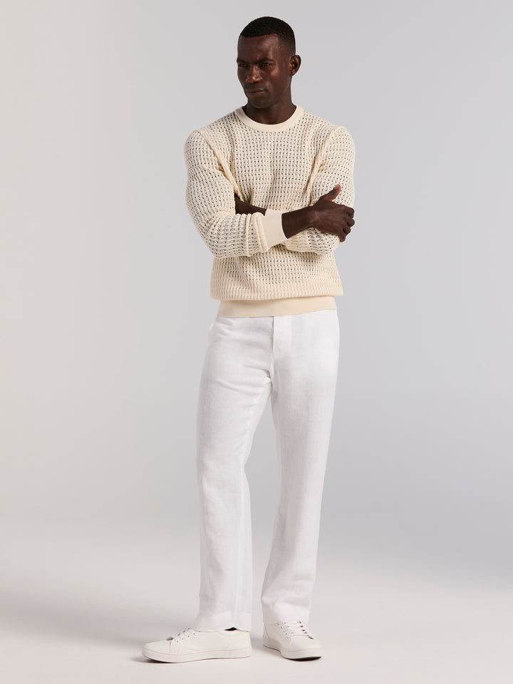 Cotton Crew Neck Sweater (Birch) 