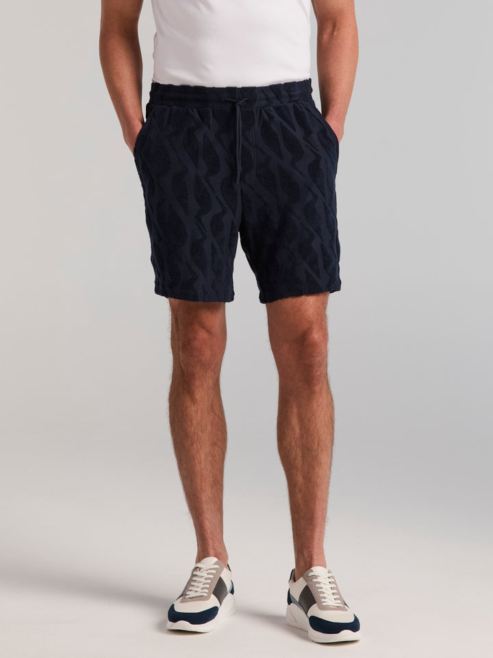 Towel Terry Jacquard Knit Short (Dark Sapphire) 