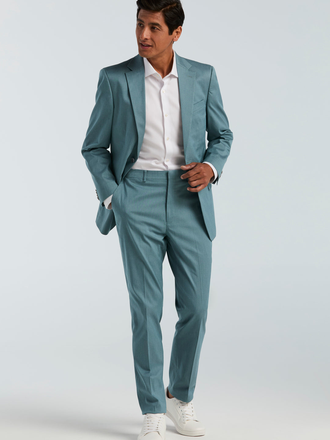 Textured Suit Pant - Slim Fit (Teal) 