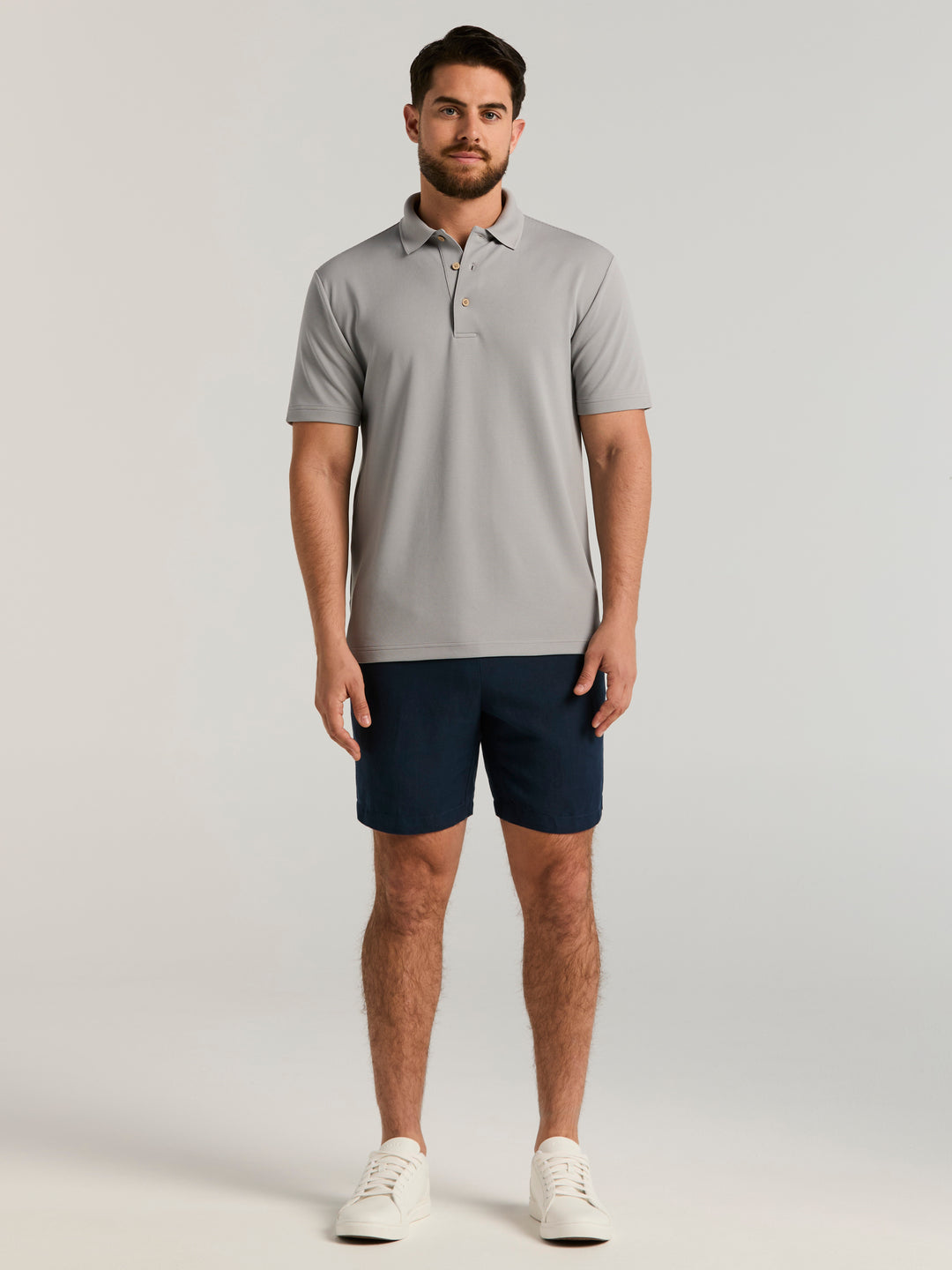 Wicking Ottoman Golf Polo Shirt (Sleet) 