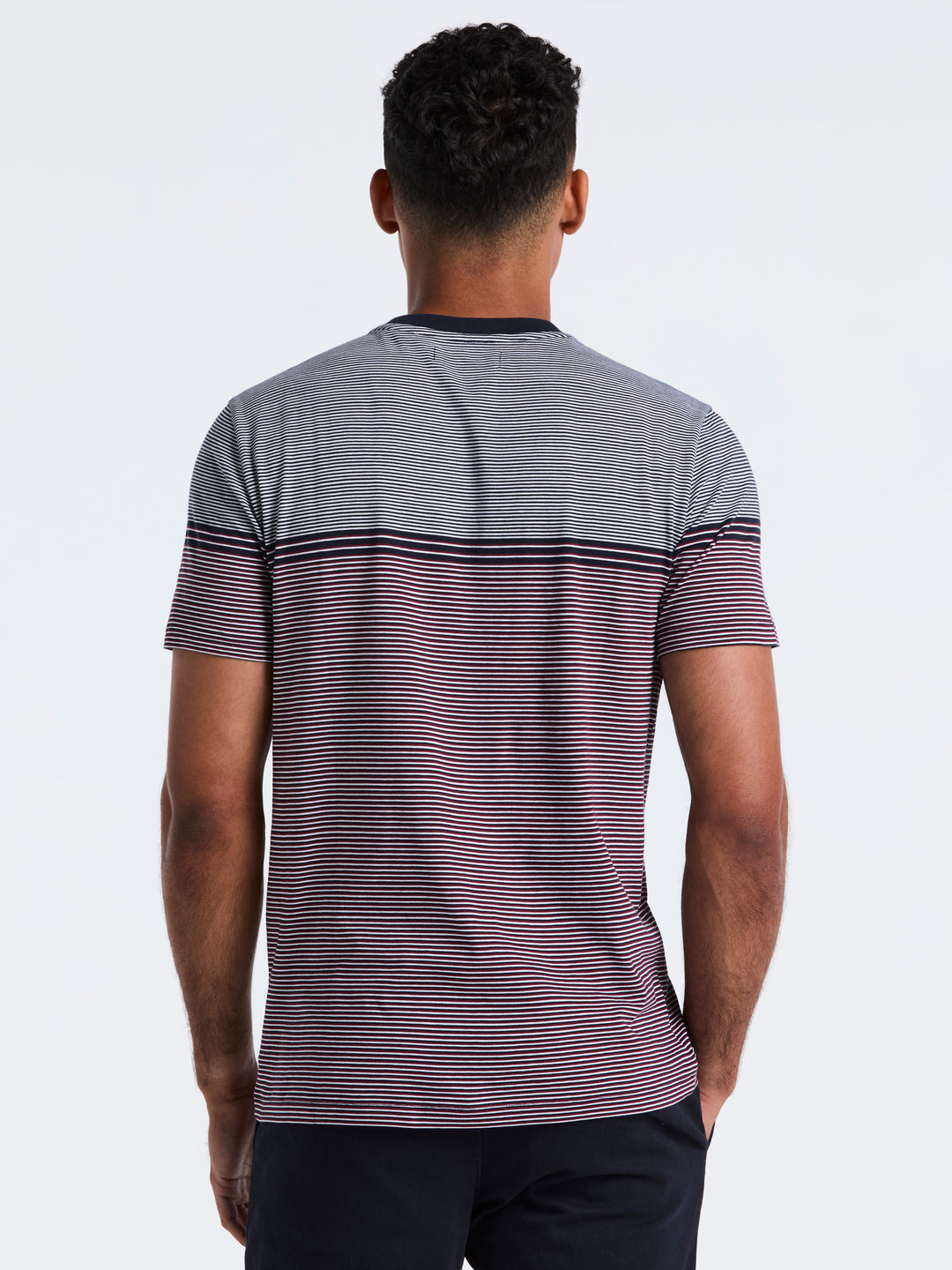Engineered Stripe Jersey Tee (Dark Sapphire) 