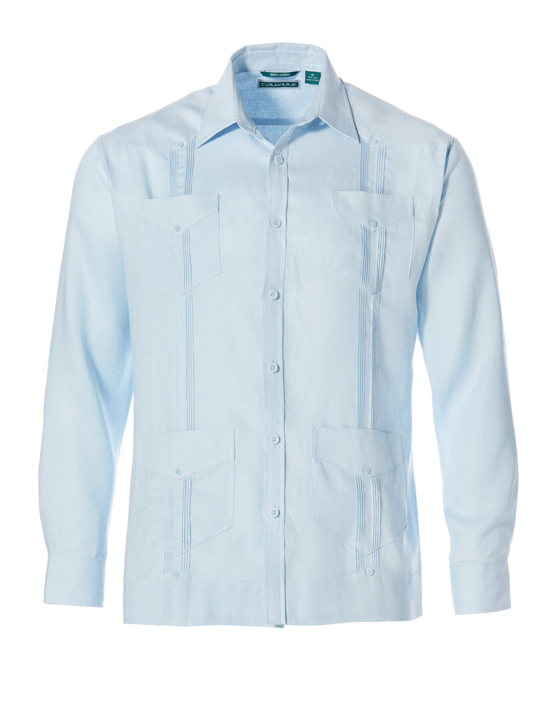 Linen Guayabera Shirt (Cashmere Blue) 