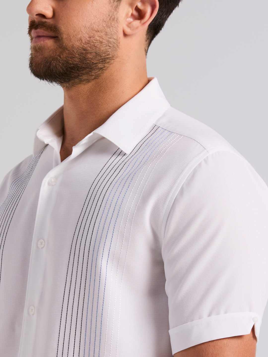 Ombre Texture Shirt (Brilliant White) 