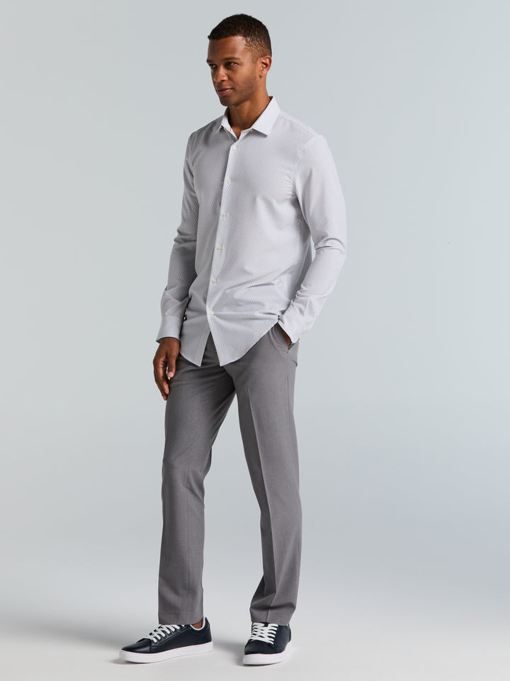 Slim Fit Diamond Geo Print Shirt (Chiseled Stone) 