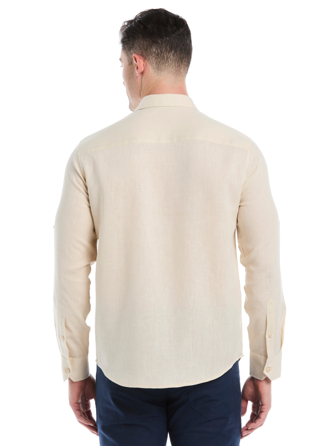 Linen Blend Wrinkle-Resistant Shirt (Summer Sand) 