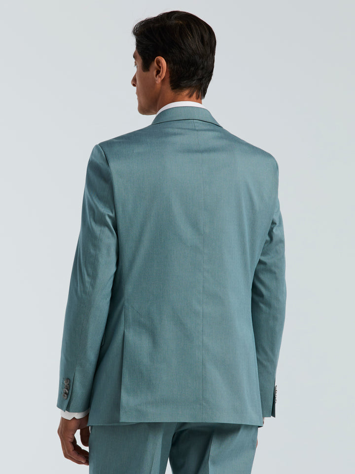 Slim Fit Textured Suit Jacket (Teal) 