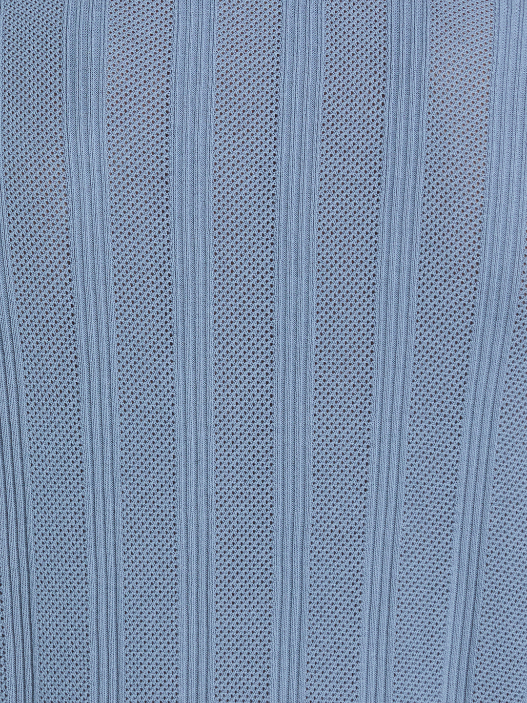 Mesh Stripe Short Sleeve Sweater (Windward Blue) 