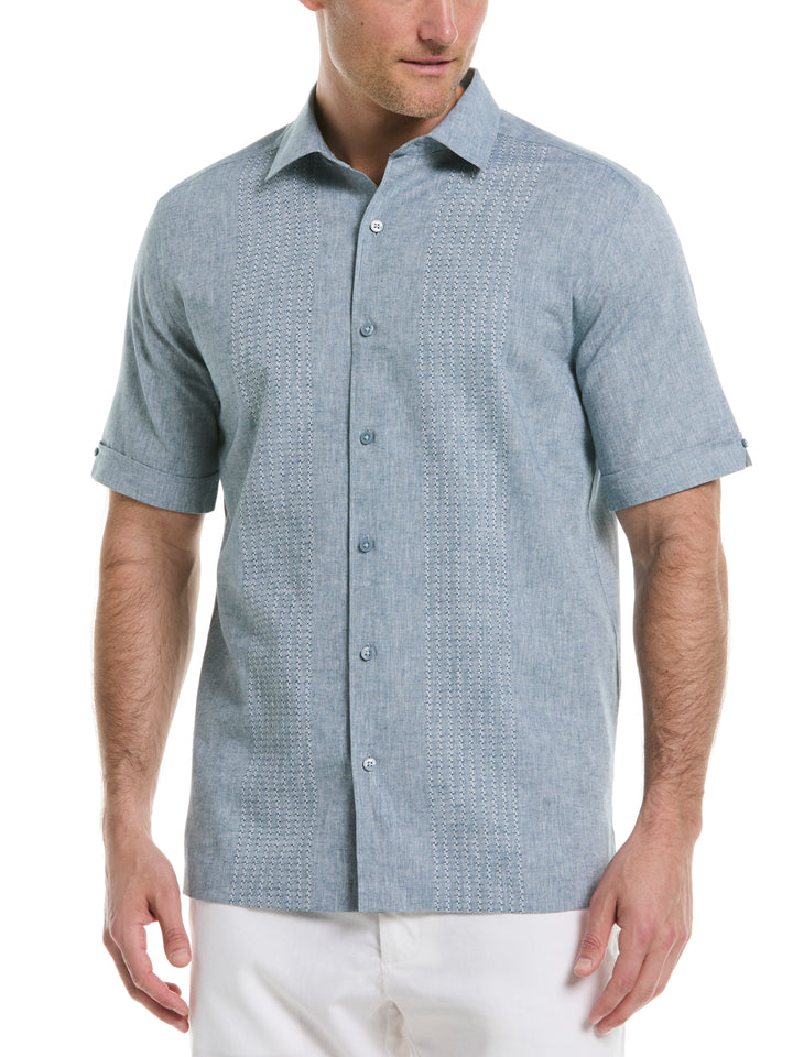 Linen Blend Dobby Panels Shirt (Tapestry) 