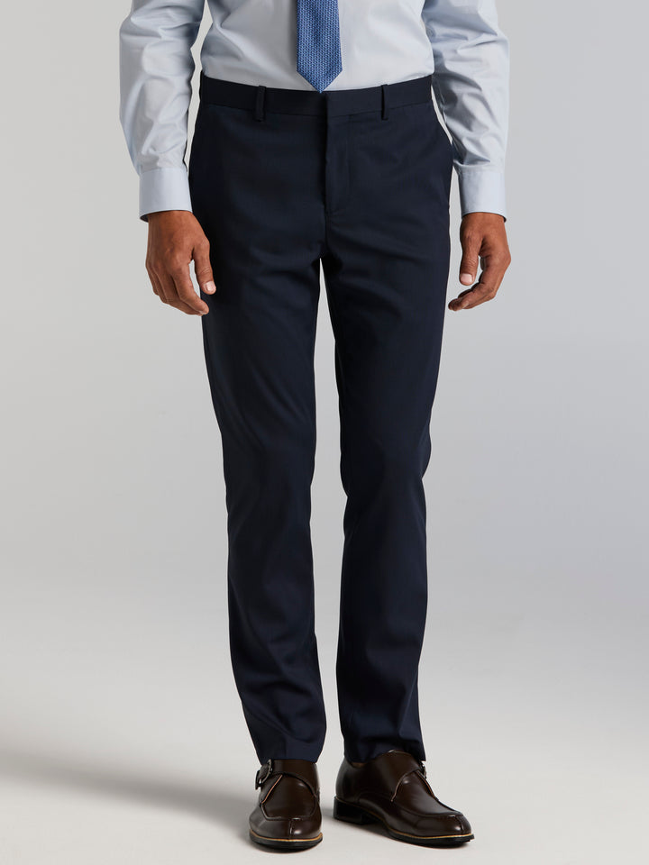 Slim Fit Water Resistant Tech Suit Pant (Dark Sapphire) 