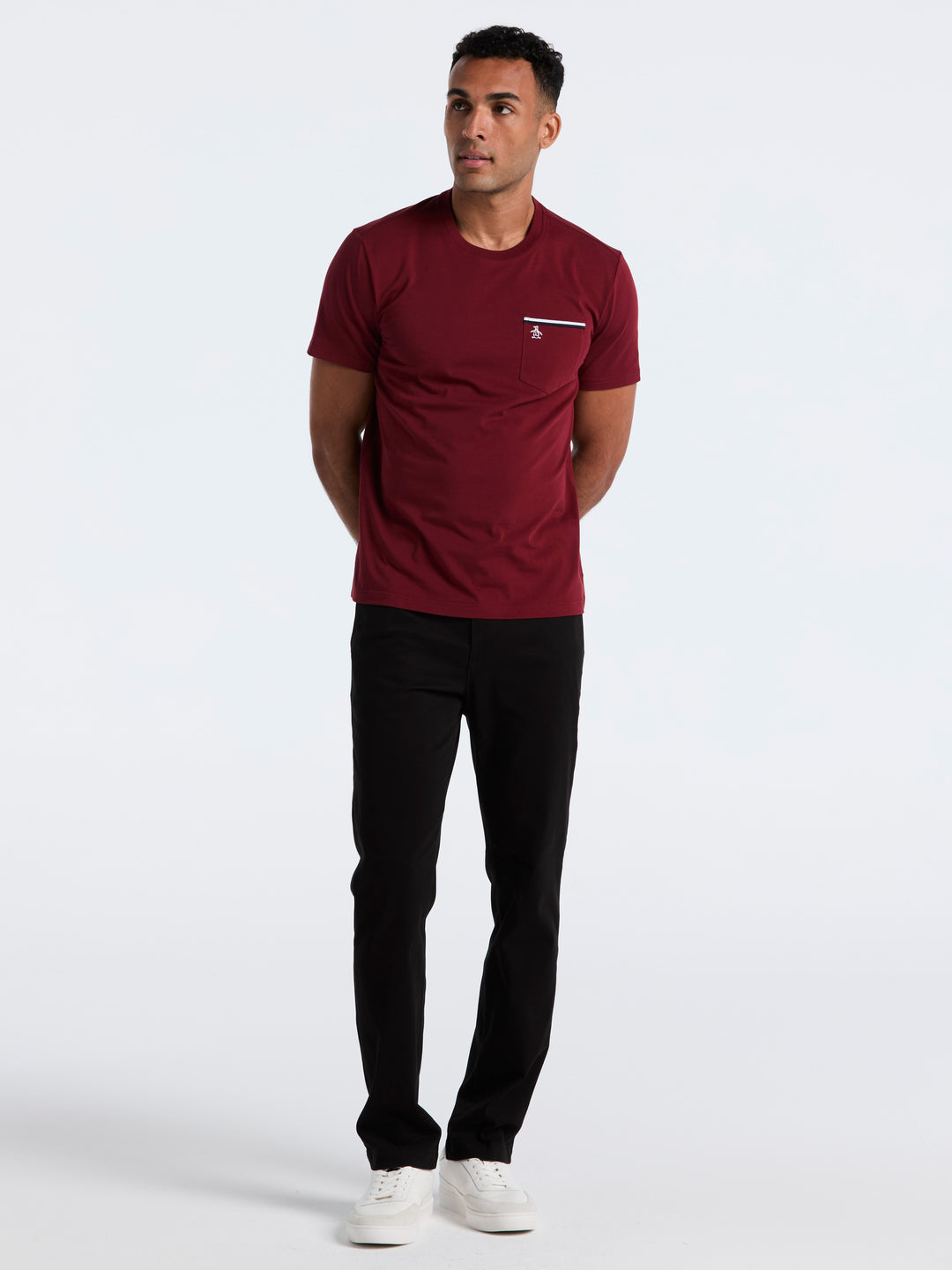 Jersey Earl Tape Tipped Pocket Tee (Cabernet) 