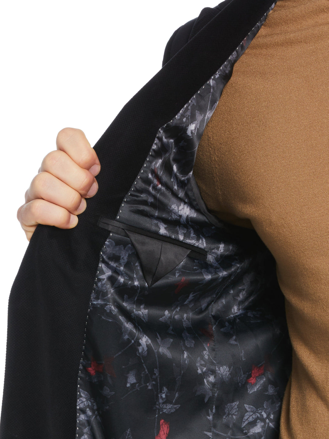 Skinny Fit Velvet Sportcoat (Black) 