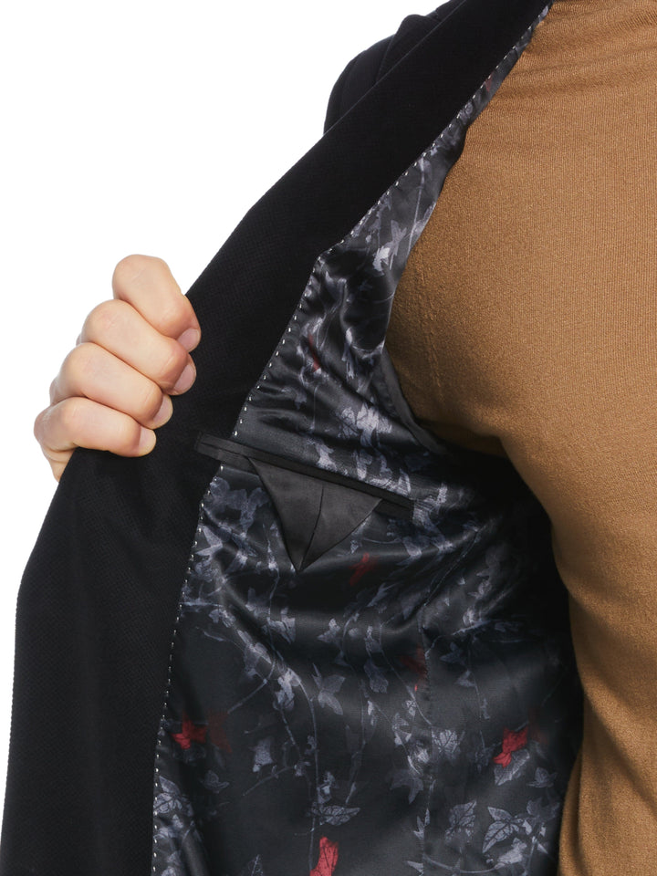 Skinny Fit Velvet Sportcoat (Black) 