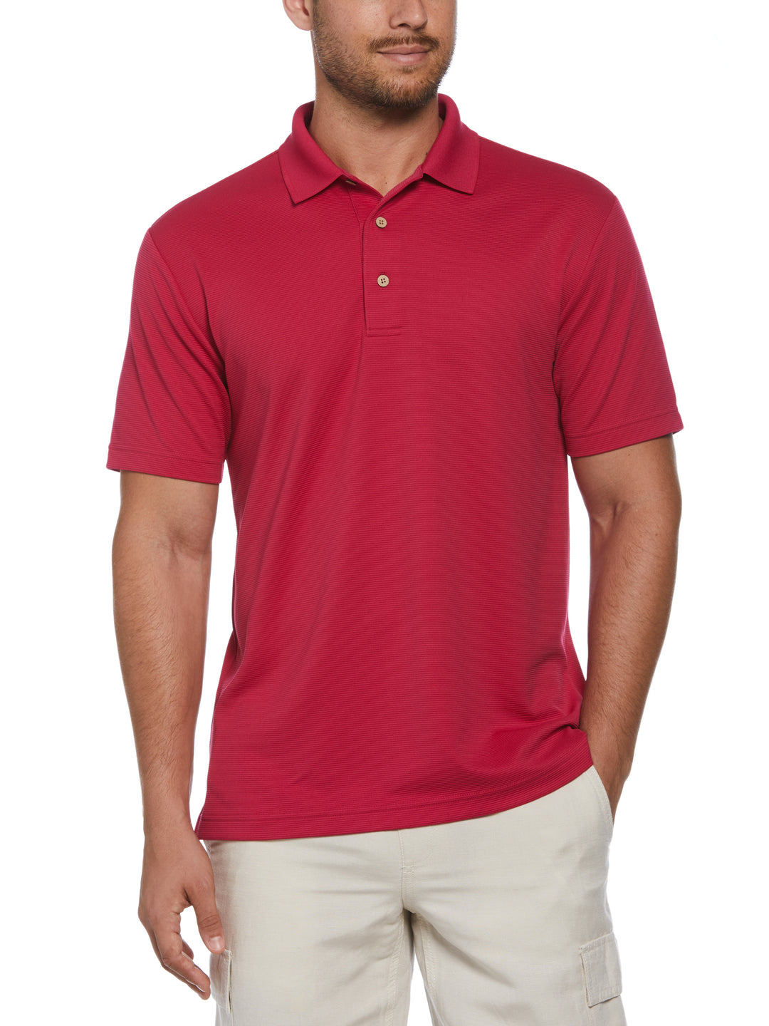 Wicking Ottoman Golf Polo Shirt (Sangria) 