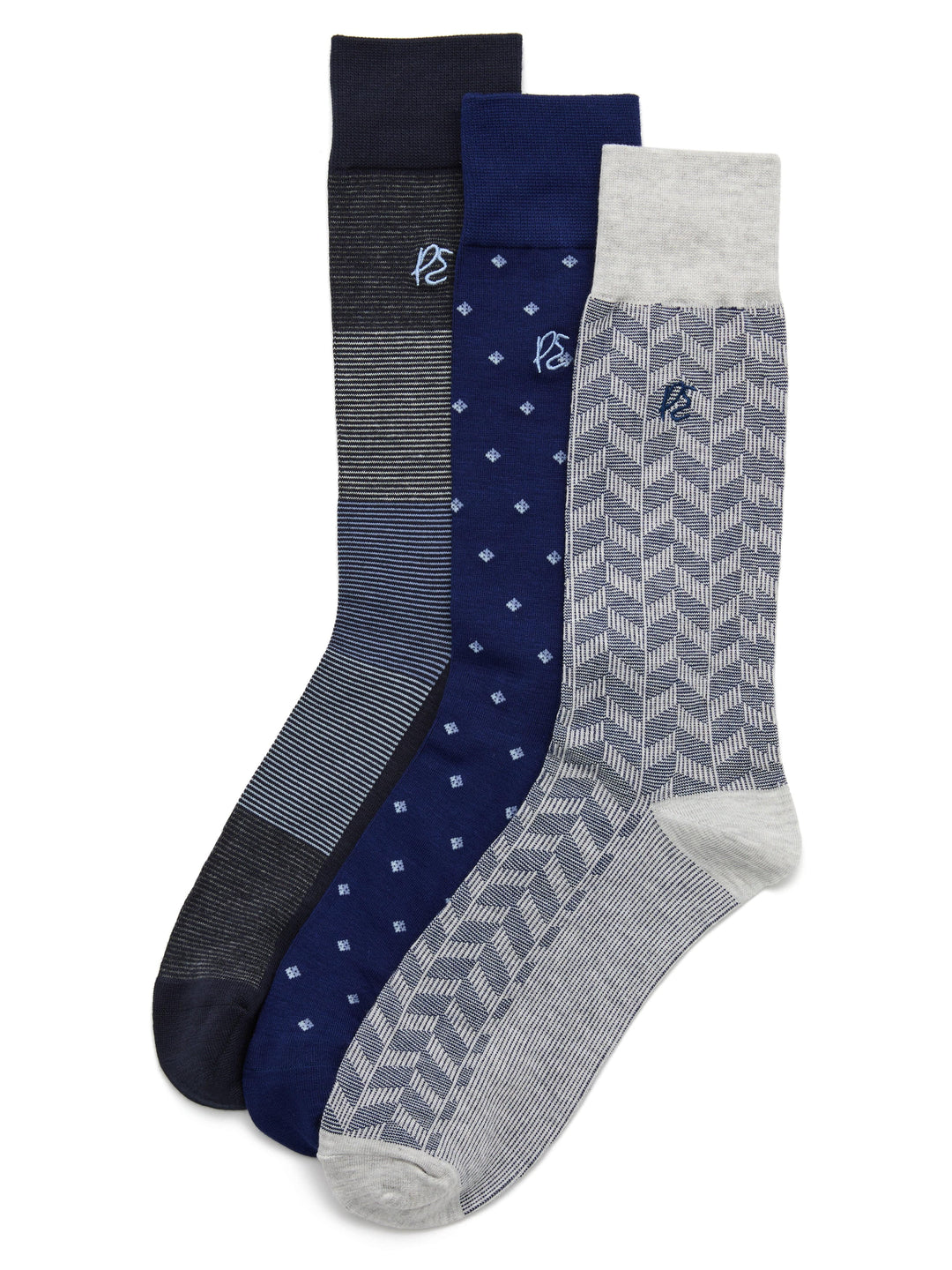 3 Pack Herringbone Logo Sock (Dk Bnd Ast) 