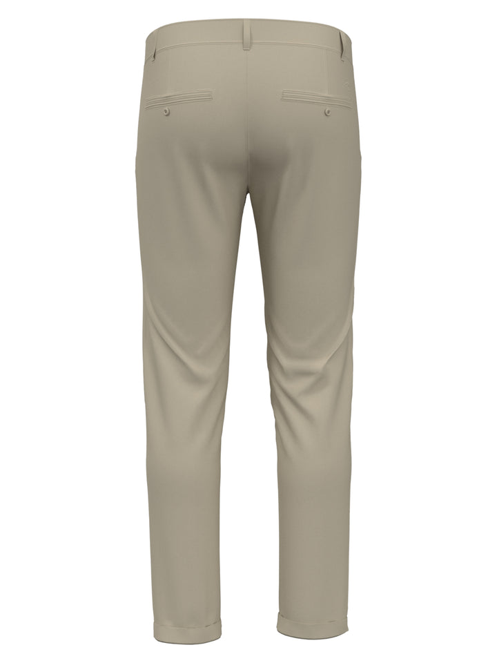 Slim Fit Stretch Chino Flat Front Pant (Agate Gray) 