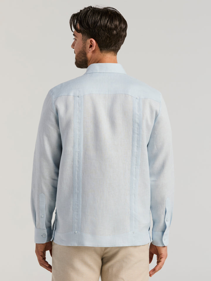 Linen Guayabera Shirt (Cashmere Blue) 