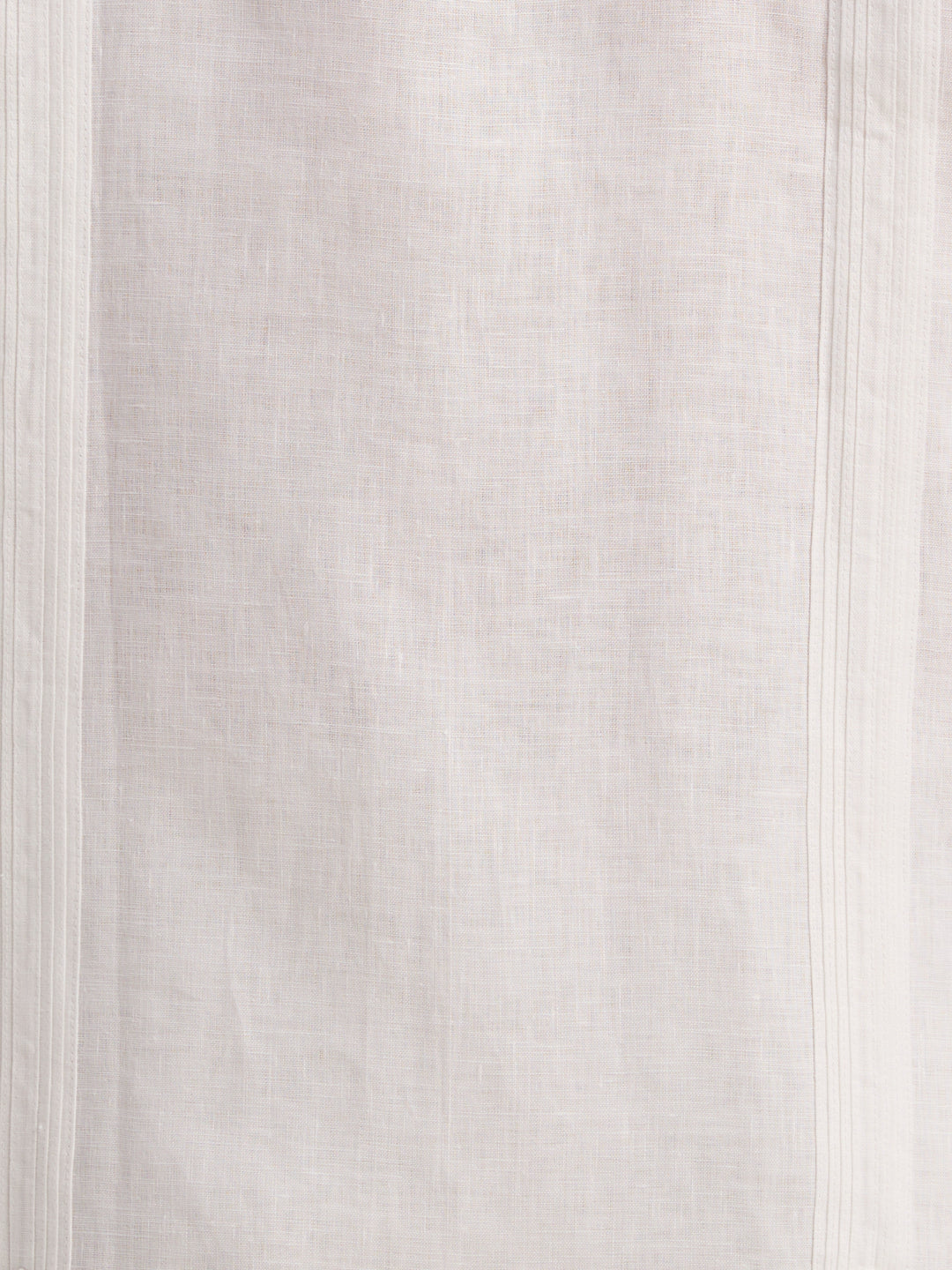 Linen Short Sleeve Guayabera Shirt (Bright White) 