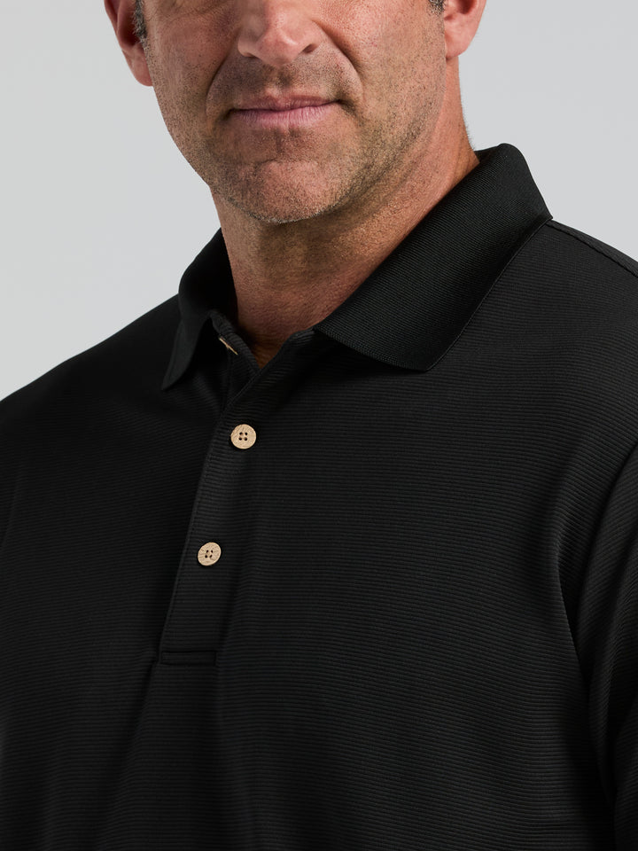Big & Tall Ottoman Polo Shirt (Jet Black) 