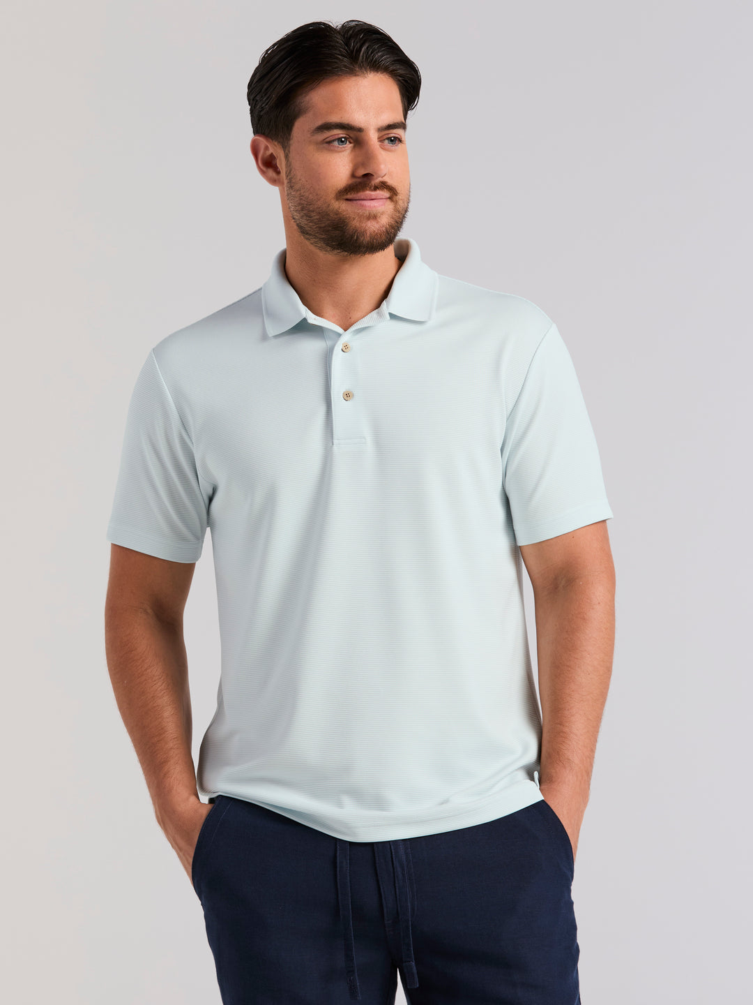 Wicking Ottoman Golf Polo Shirt (Ice Melt) 