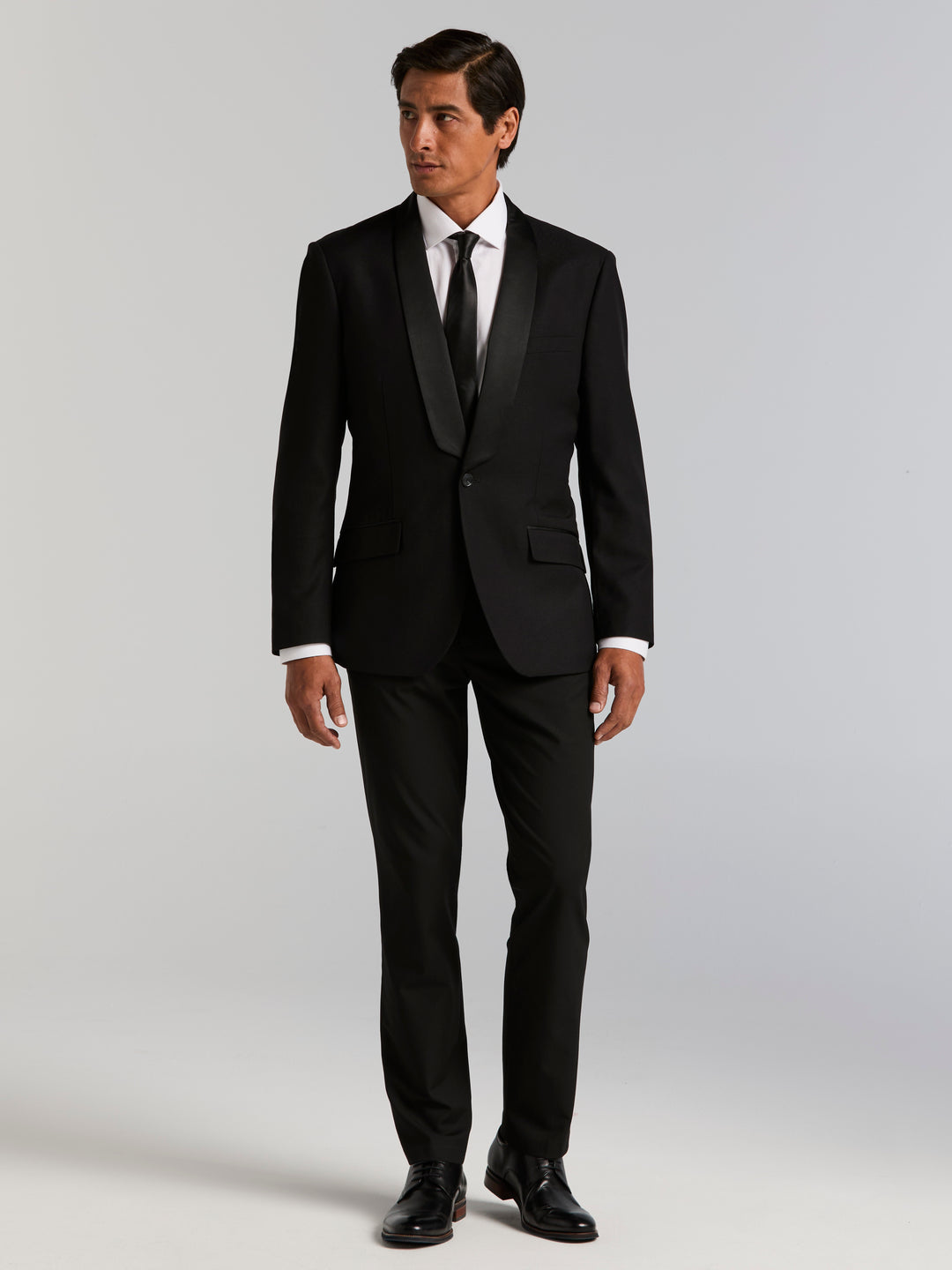 Slim Fit Tuxedo Jacket (Black) 
