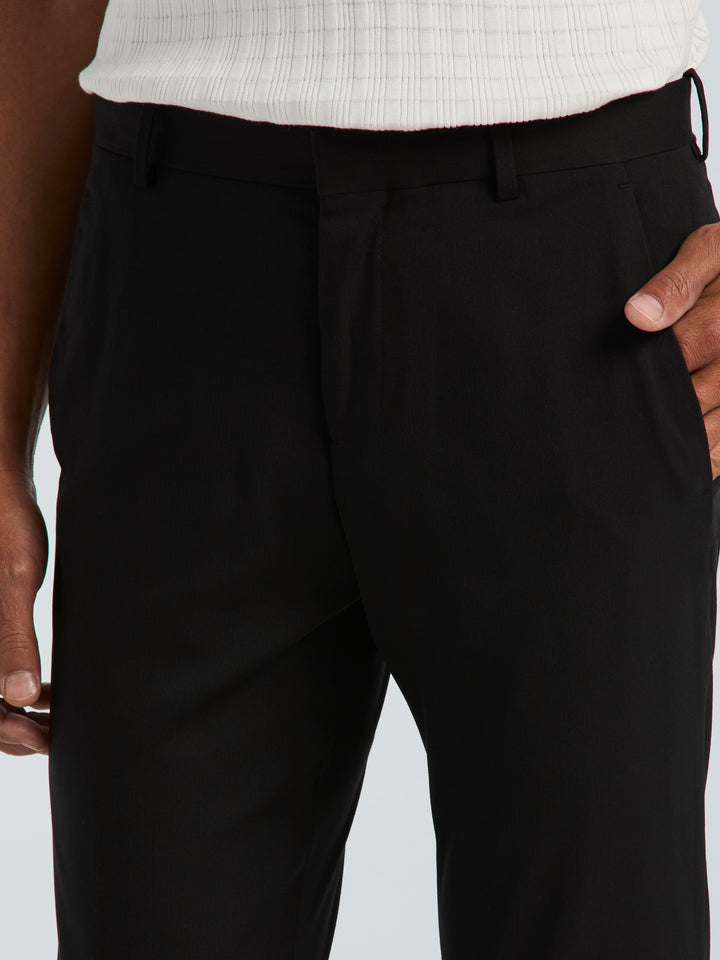 Slim Fit Water Resistant Tech Suit Pant (Black) 