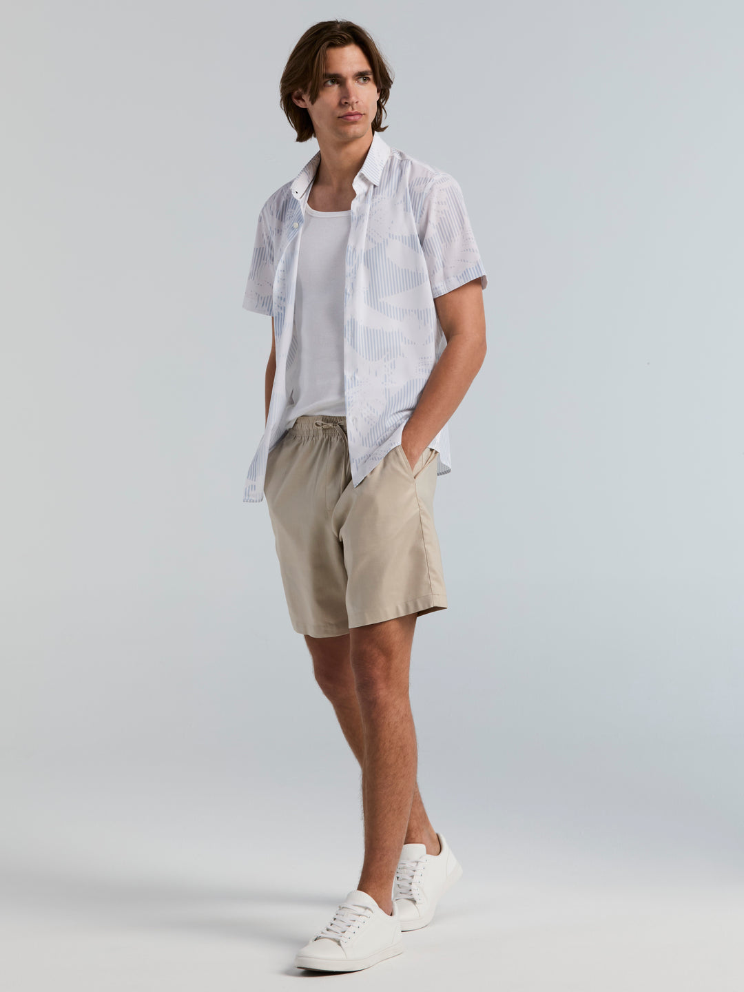 8" Drawstring Shorts (Silver Birch) 