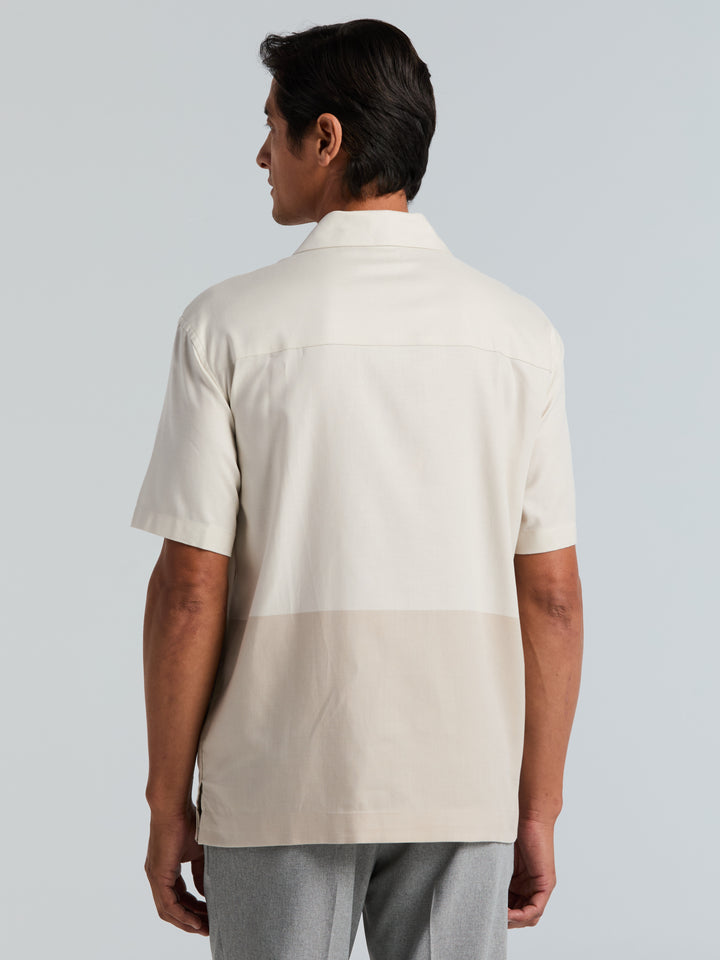 Tonal Colorblock Shirt (Silver Birch) 