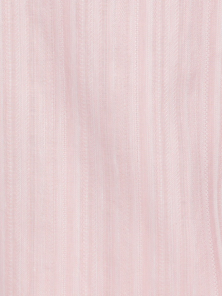 Linen Blend Dobby Stripe Print Shirt (Pink Dolphin) 