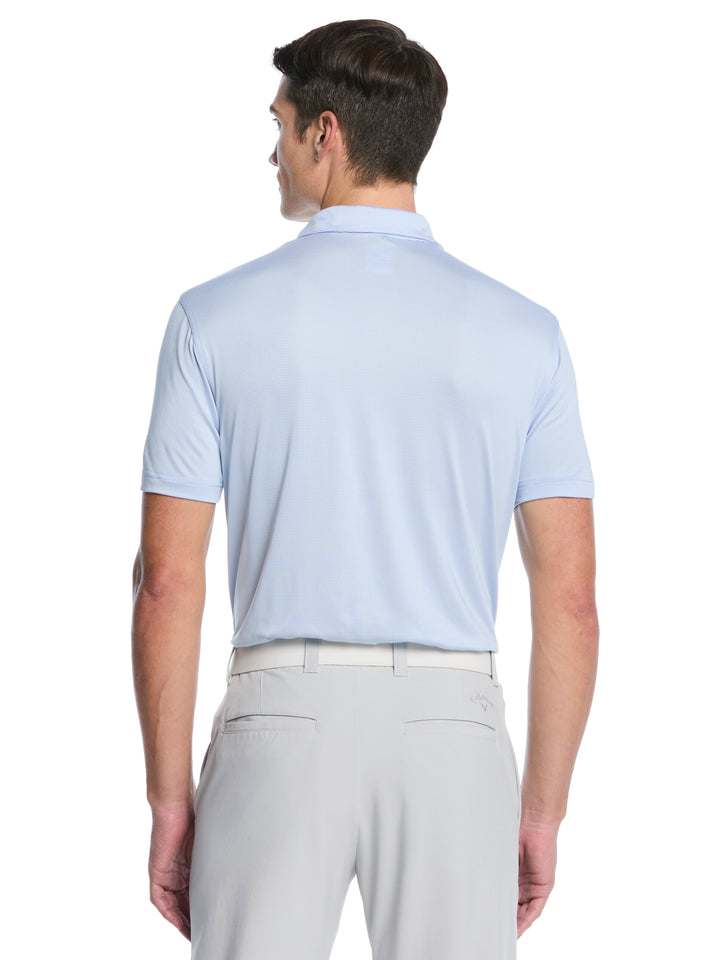 Fine Line Stripe Golf Polo Shirt (Chambray) 