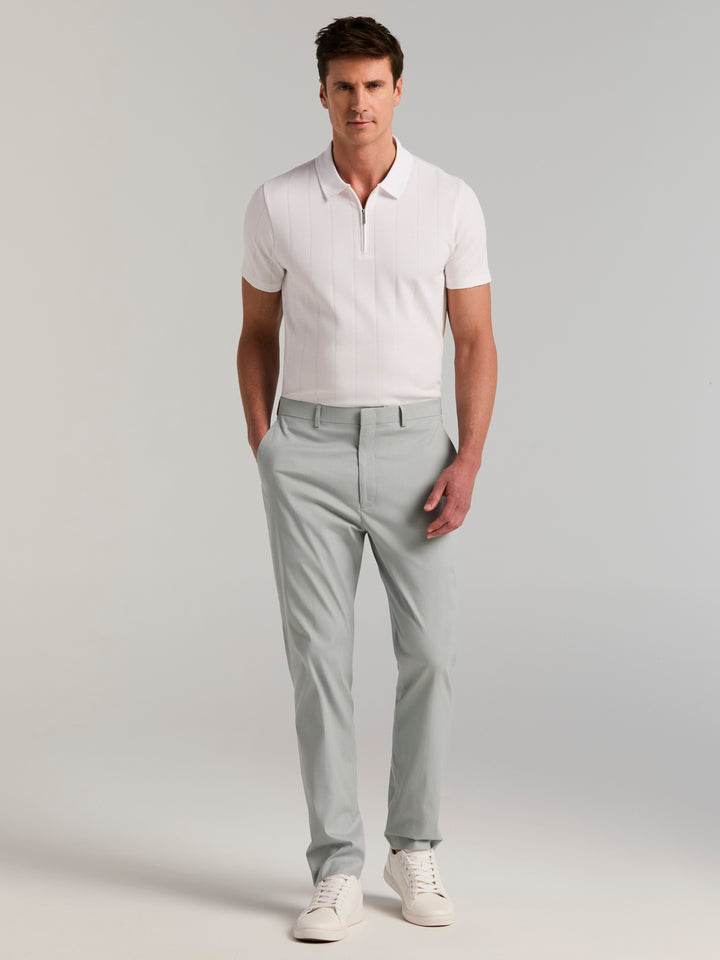 Slim Fit Stretch Flat Front Dress Pant (Light Green) 