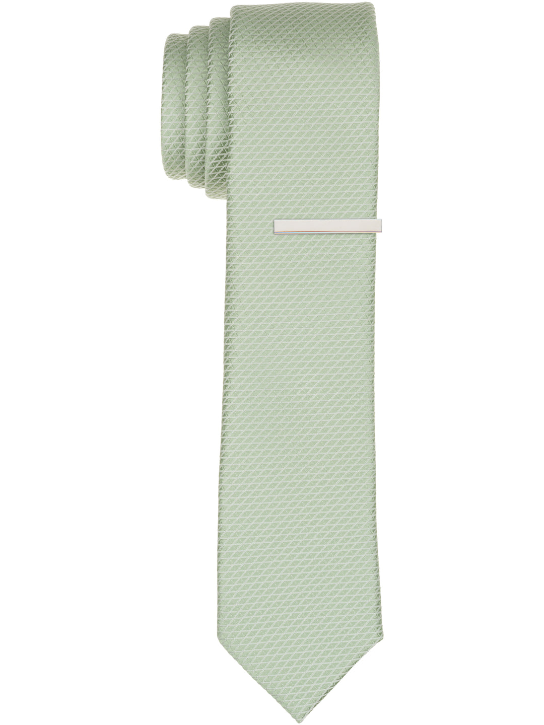 Solid Plain weave Micro Slim Tie (Green) 