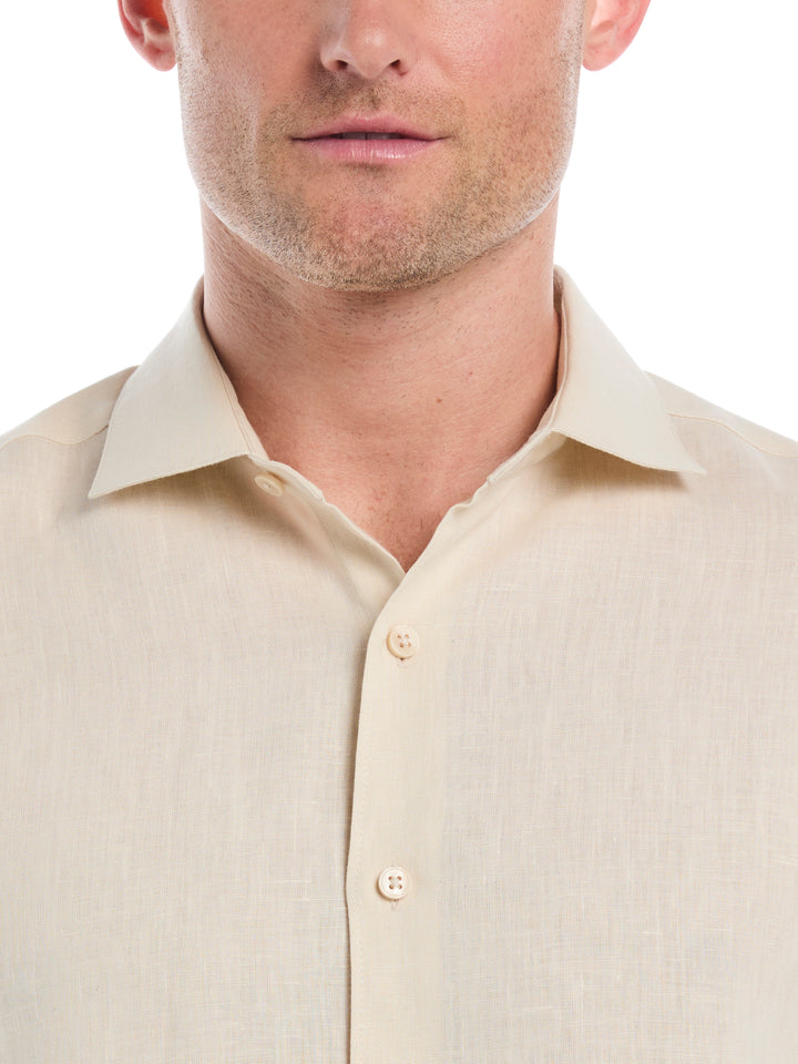 Linen Blend Wrinkle-Resistant Shirt (Summer Sand) 