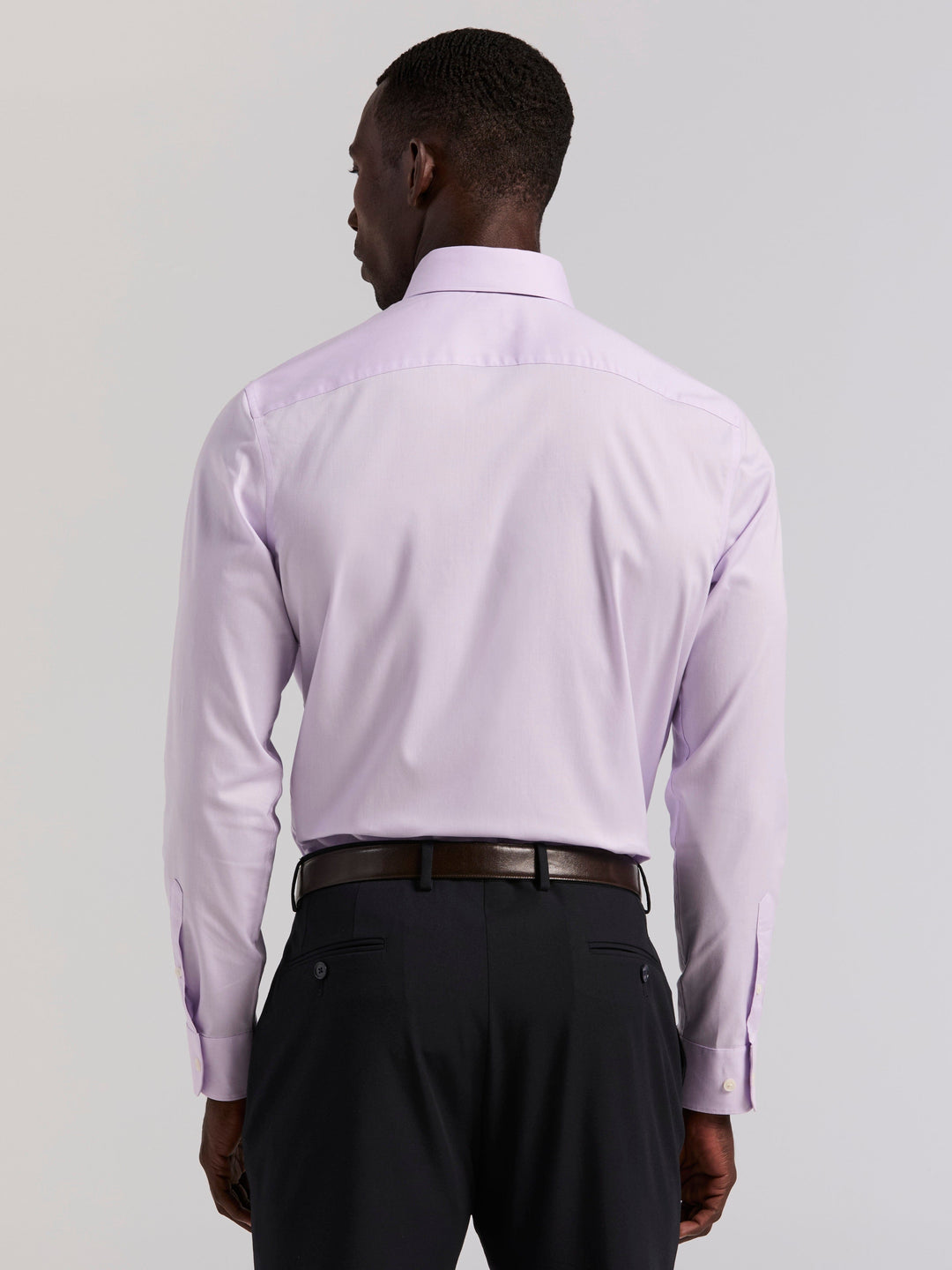 Cotton Slim Fit Royal Oxford Dress Shirt (Orchid Petal) 