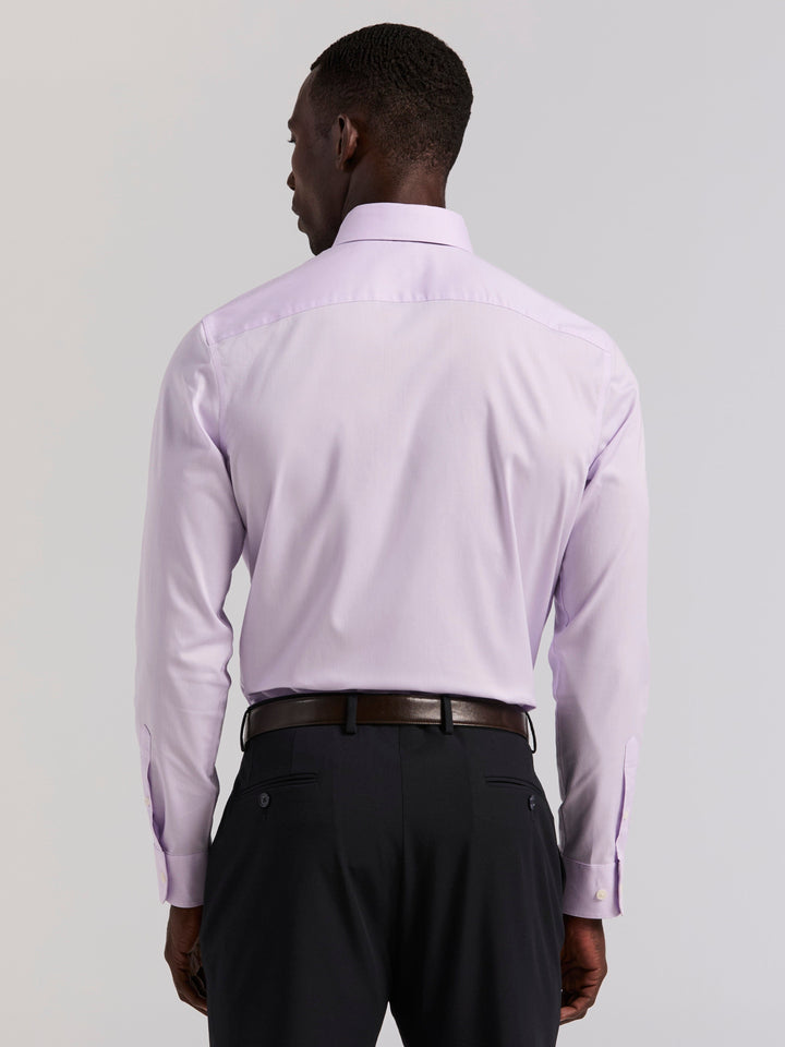 Cotton Slim Fit Royal Oxford Dress Shirt (Orchid Petal) 