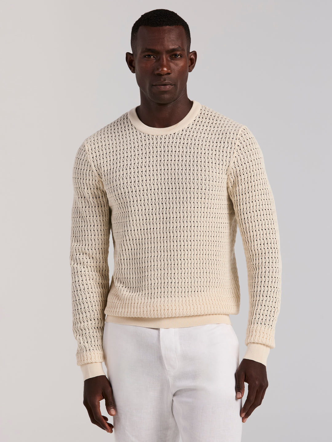 Cotton Crew Neck Sweater (Birch) 