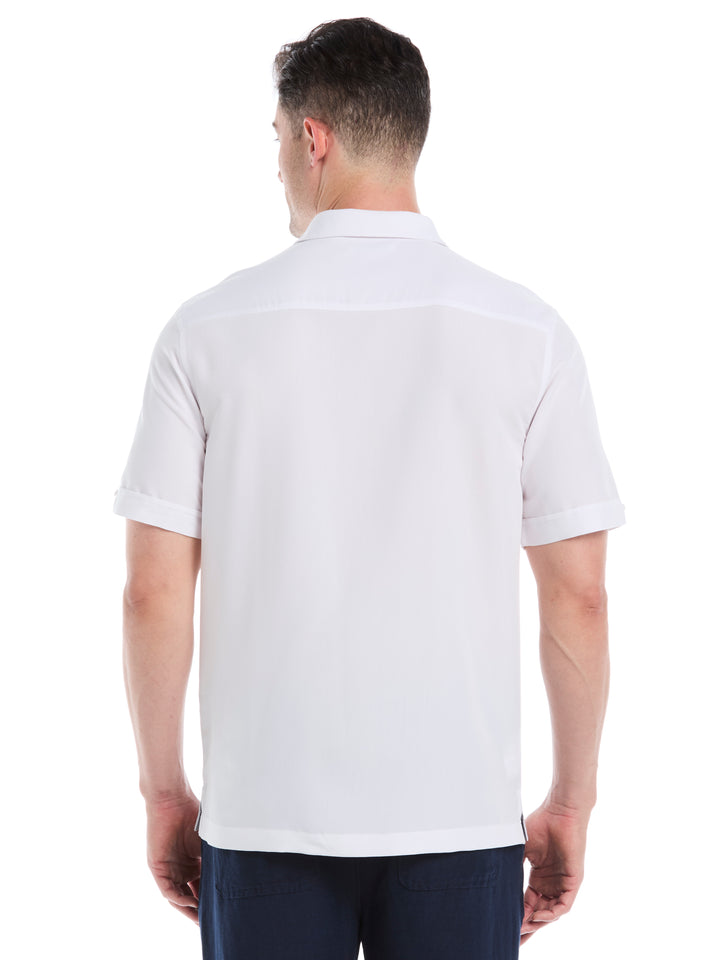 Embroidered Panel Shirt (Brilliant White) 