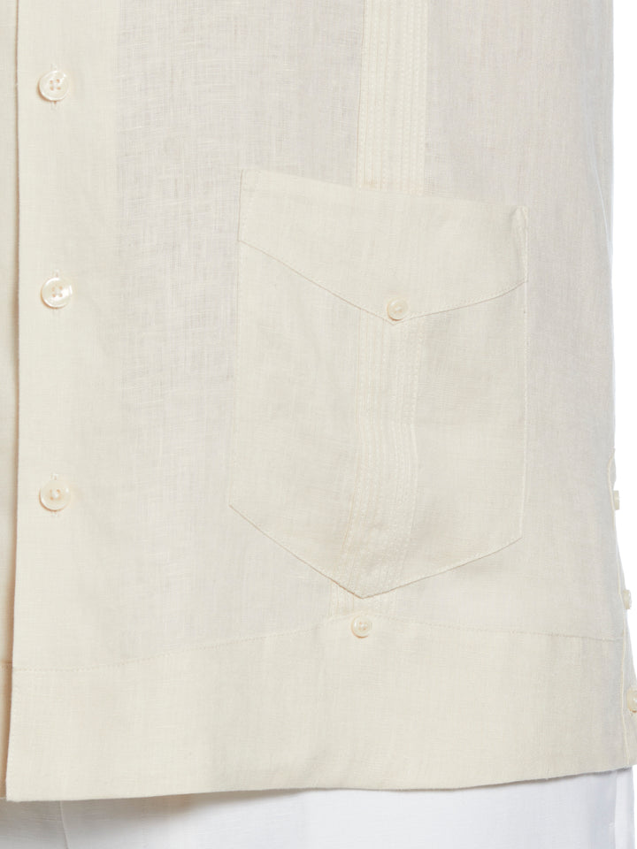Linen Guayabera Shirt (Whitecap Gray) 