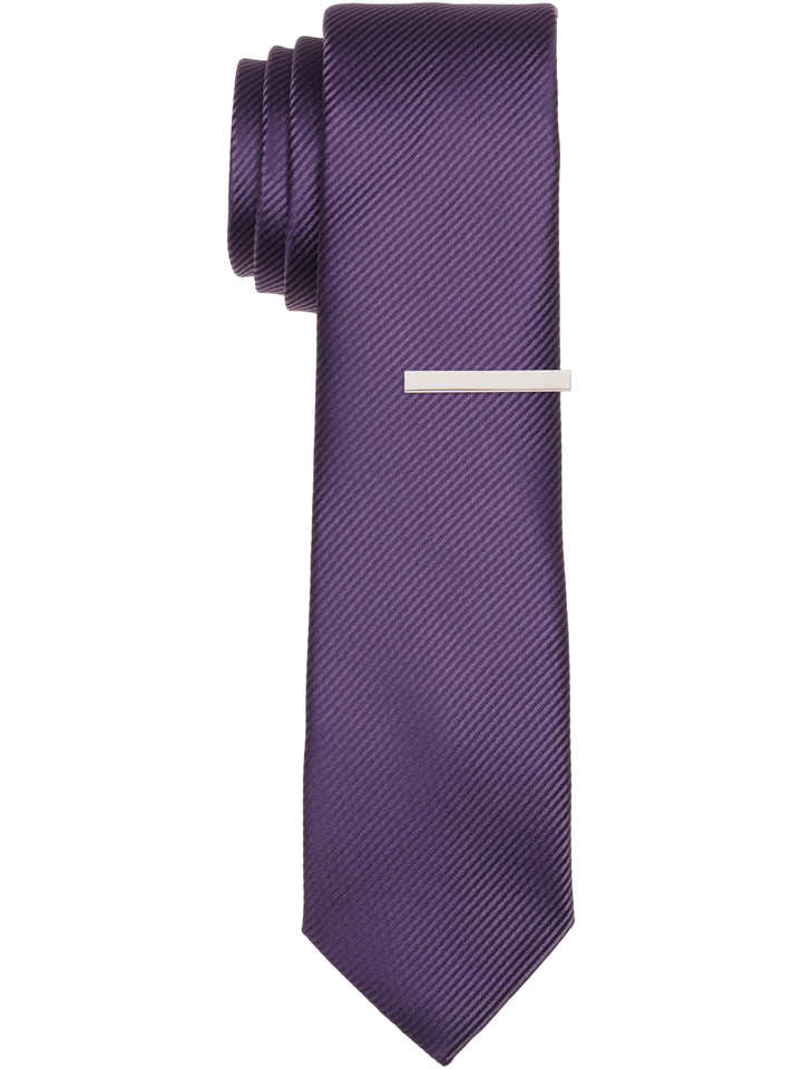 Slim Fit Fineline Solid Tie (Plum) 