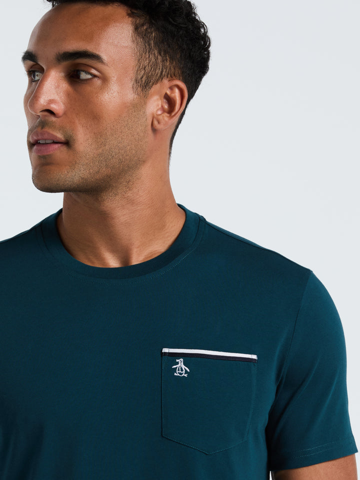 Jersey Earl Tape Tipped Pocket Tee (Reflecting Pond) 