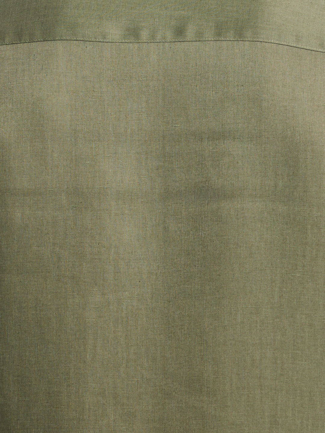 Linen Blend Wrinkle-Resistant Shirt (Olivine) 